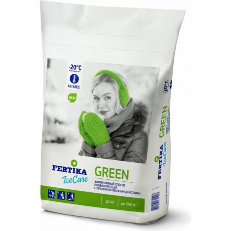 Противогололедный реагент Fertika IceСare Green 10 кг