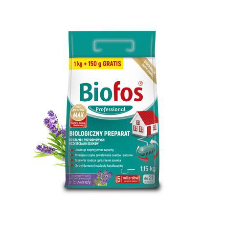 Biofos Professional биологический для септиков, дачных туалетов 1,150 кг